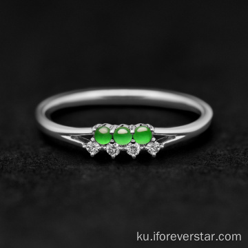 Wholesale 100% siruştî S925 Ring Jade High Quality